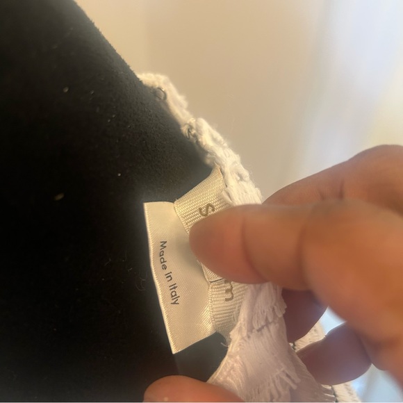 SEMSEM 100% Silk Embroidered White Leaf Pattern Maxi Dress Boho Resort Coastal - Picture 6 of 11